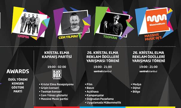 Kristal Elma, yaratıcı cesareti Gripin, Teoman ve Cem Yılmaz ile kutluyor