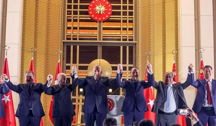 Erdoğan'dan Cumhurbaşkanlığı Külliyesi'nde tarihi konuşma 1 Erdoğan’dan Cumhurbaşkanlığı Külliyesi’nde tarihi konuşma