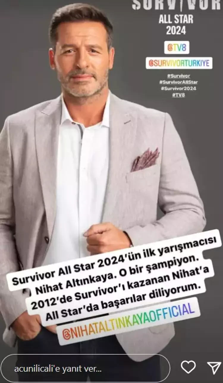 64f83965e4bfdc1cac88705b Acun Ilıcalı Survivor All Star 2024'de yarışacak ilk ismi duyurdu