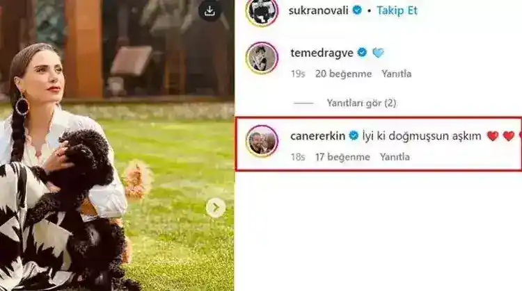660c028209110c6845bb7785 Şükran Ovalı lüks evinin bahçesinde eşi Caner ile yeni yaşını kutladı