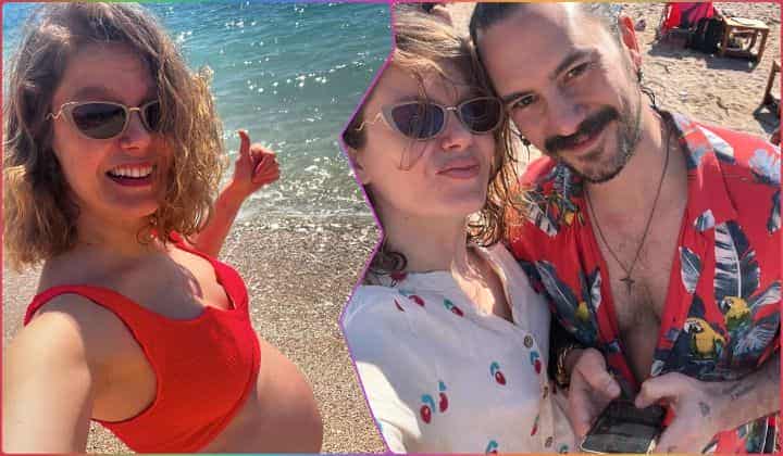 Doğum için gün sayan güzel oyuncu Burcu Biricik deniz sezonunu erken açtı