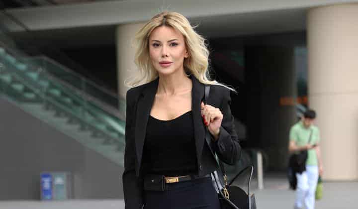 Elif İnci Aras siyahlar içinde adeta kuğu gibiydi