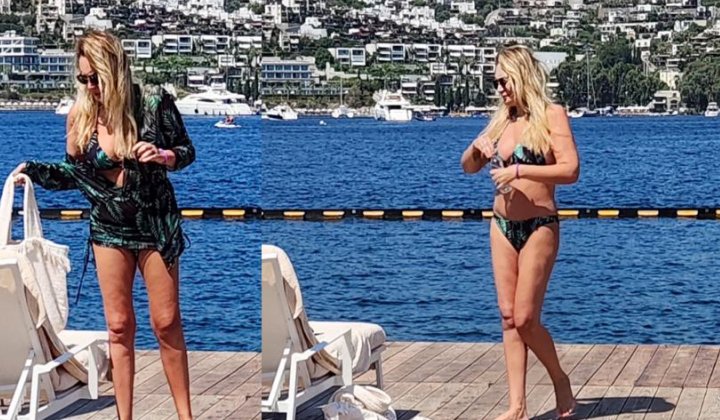Ebru Ceylan Bodrum’da tatilin tadını çıkarıyor
