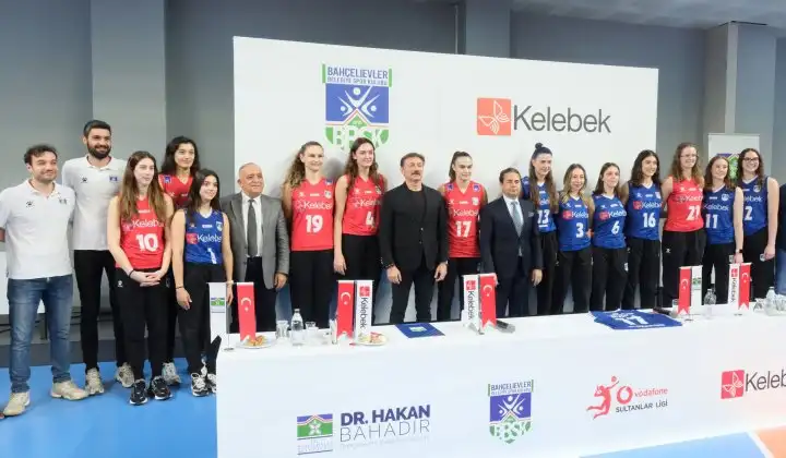 Kelebek Mobilya, destekçisi olduğu Bahçelievler Belediye Spor Kulübü Kadın Voleybol Takımı ile basın toplantısı gerçekleştirdi 1 Kelebek Mobilya, destekçisi olduğu Bahçelievler Belediye Spor Kulübü Kadın Voleybol Takımı ile basın toplantısı gerçekleştirdi