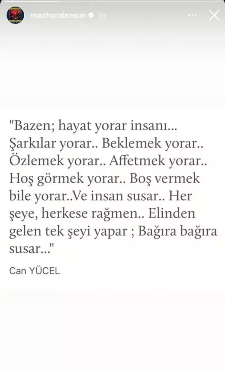 672853c59f56a7fd46593f45 Mazhar Alanson paylaşımıyla duygulandırdı
