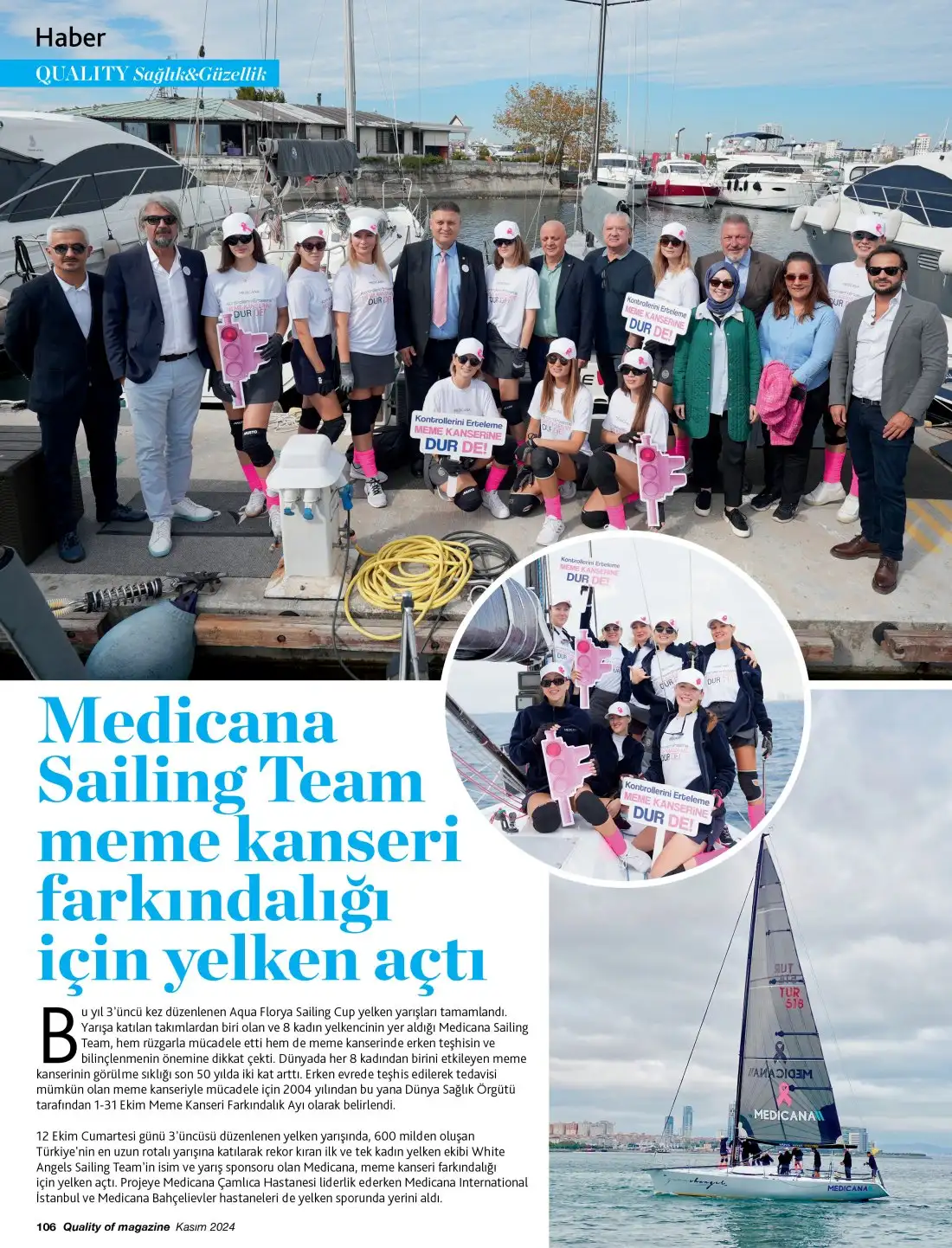 Medicana Sailing Team meme kanseri farkındalığı için yelken açtı 6 medicanahaber Medicana Sailing Team meme kanseri farkındalığı için yelken açtı