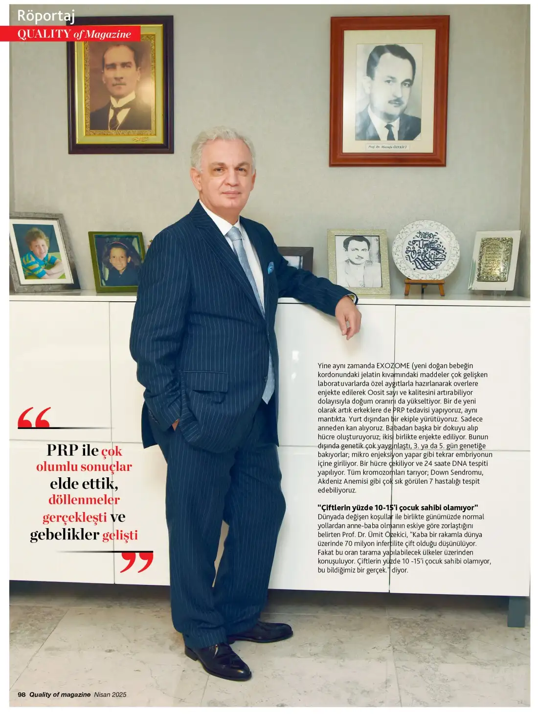 umit ozekici q2 Prof. Dr. Ümit Özekici dergimiz Quality of magazine'e konuk oldu
