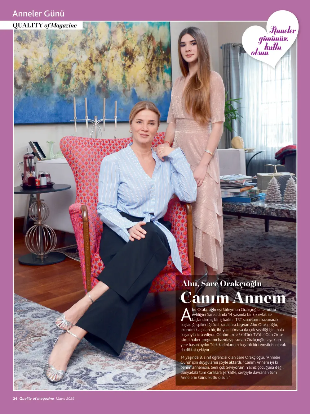 Quality of magazine'den çok özel 'Anneler Günü' dosyası 12 ahu anneler Quality of magazine'den çok özel 'Anneler Günü' dosyası