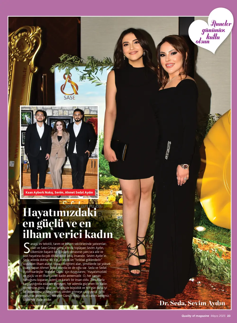 Quality of magazine'den çok özel 'Anneler Günü' dosyası 14 sevim anneler Quality of magazine'den çok özel 'Anneler Günü' dosyası
