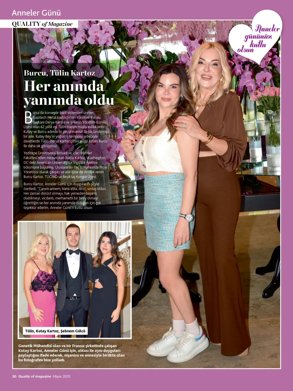 Quality of magazine'den çok özel 'Anneler Günü' dosyası 21 tulib anneler Quality of magazine'den çok özel 'Anneler Günü' dosyası
