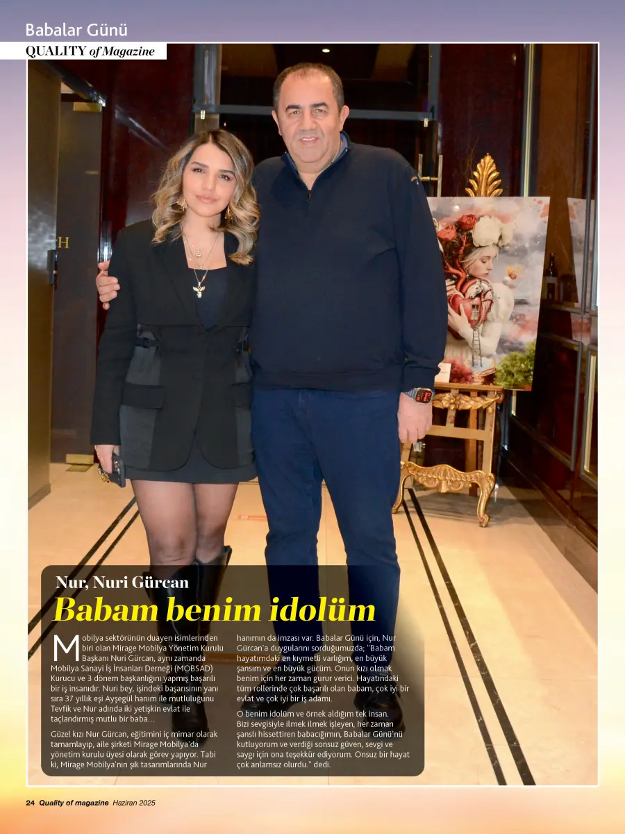 nuri gurcan Quality of magazine'den çok özel 'Babalar Günü' dosyası