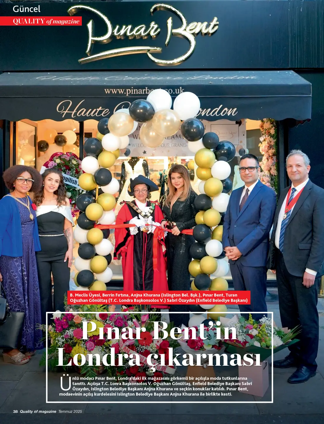pinarb londra Ünlü modacı Pınar Bent'in Londra çıkarması Quality sayfalarında