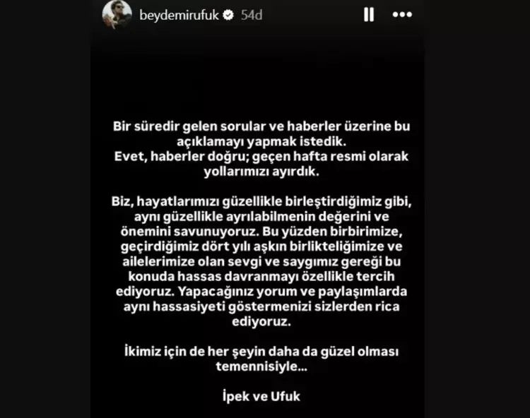 Ufuk Beydemir ve İpek Filiz Yazıcı boşandı 3 68f5c19c532f5fc83a93e820 Ufuk Beydemir ve İpek Filiz Yazıcı boşandı