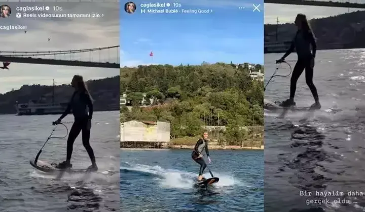 İstanbul Boğaz'ında jet sörf yaptı 1 İstanbul Boğaz’ında jet sörf yaptı
