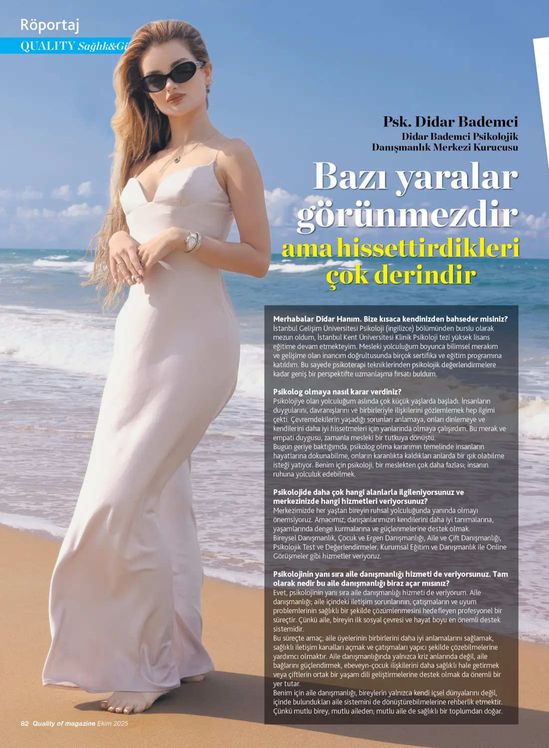 Genç psikolog Didar Bademci, Quality Ekim sayısına konuk oldu 6 didar bademci1 Genç psikolog Didar Bademci, Quality Ekim sayısına konuk oldu