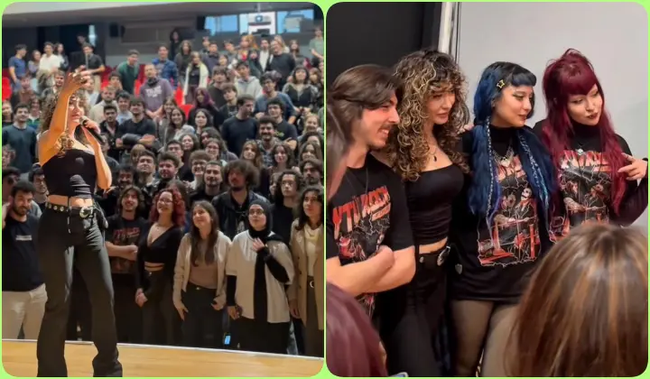 Sena Şener’den üniversite öğrencilerine sürpriz