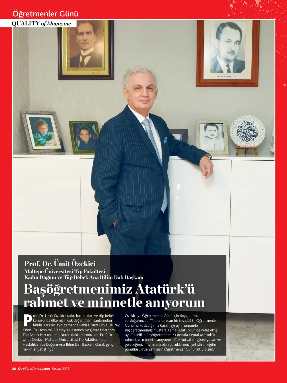 Prof. Dr. Ümit Özekici'den Öğretmenler Günü mesajı 4 umit ozekici1 Prof. Dr. Ümit Özekici'den Öğretmenler Günü mesajı