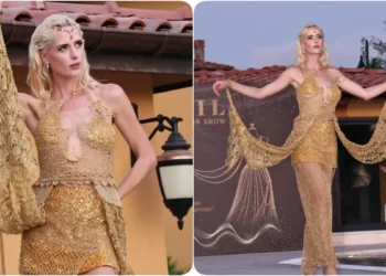 Wilma Elles 10,5 milyon TL’lik elbiseyle podyuma çıktı