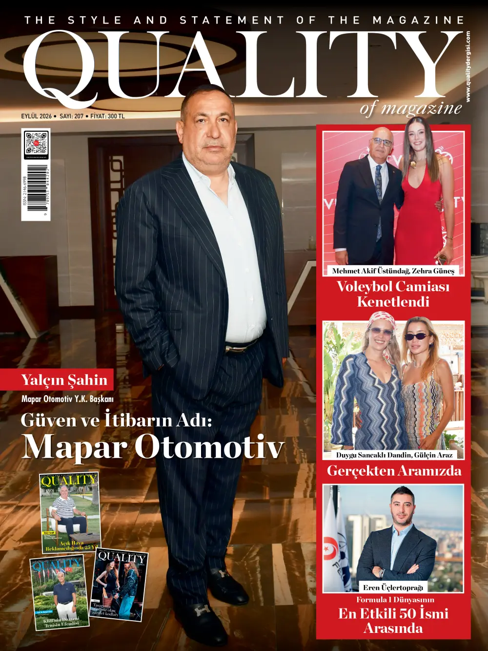 yalcinsahin1 Mapar Otomotiv Yönetim Kurulu Başkanı Yalçın Şahin dergimiz Quality'e konuk oldu