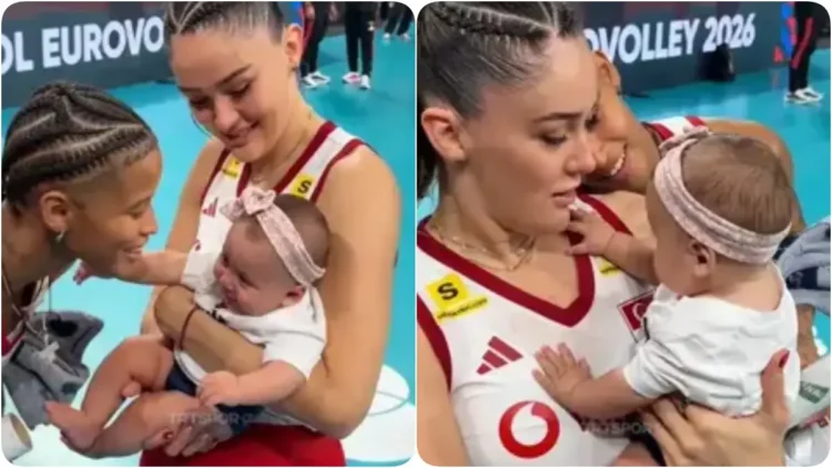Yarı finale yükselen Filenin Sultanları galibiyeti minik hayranıyla kutladı 1 Yarı finale yükselen Filenin Sultanları galibiyeti minik hayranıyla kutladı
