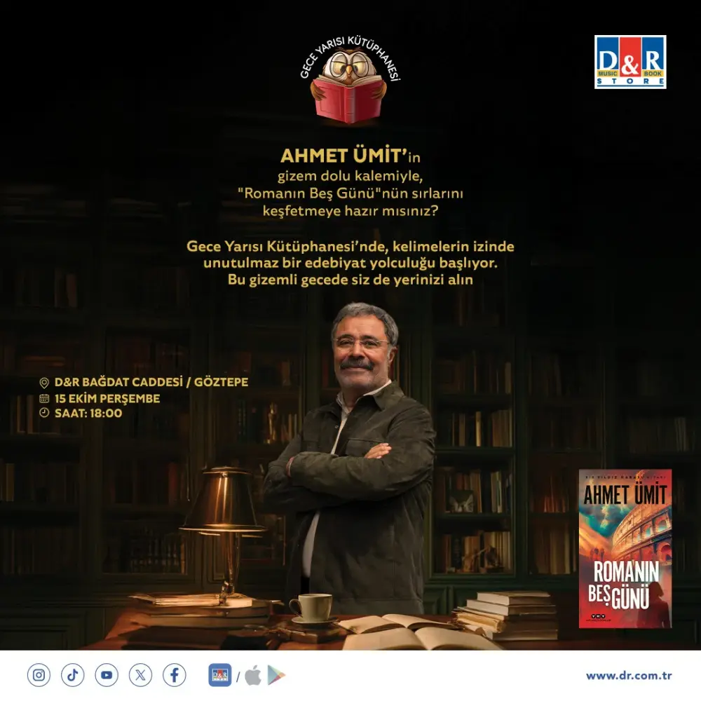 Ahmet Ümit’in yeni romanı "Roma’nın Beş Günü" ile Gece Yarısı Kütüphanesi’nde! 3 Ahmet Umit Gece Yarisi Kutuphanesi 151146089 Ahmet Ümit’in yeni romanı "Roma’nın Beş Günü" ile Gece Yarısı Kütüphanesi’nde!