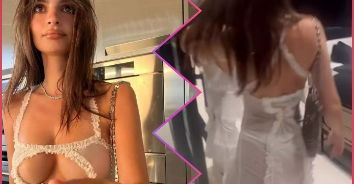 Emily Ratajowski’den transparan elbiseyle kalça dansı