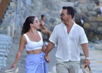 Nihan Akın nişanlısıyla Azka’da aşk tazeledi