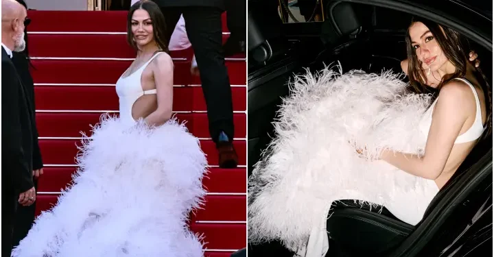 Cannes kırmızı halısında Demet Özdemir rüzgarı